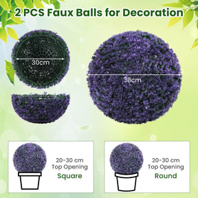 2 PCS 38 CM Artificial Plant Boxwood Topiary Ball