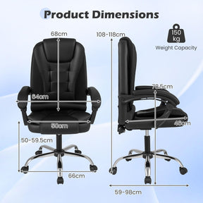 Executive Chair, Big High Back Office Chair with Linkage Armrests, Adjustable Height and Backrest