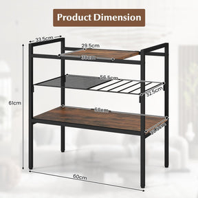 Giantex Industrial Entryway Table, Sofa Side Table with Removable Panel & Mesh Shelf