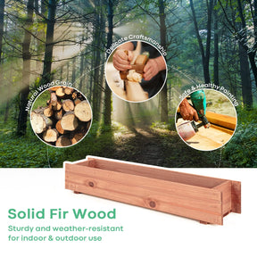 Giantex Raised Garden Bed, Fir Wood Planter Box for Vegetable Fruits Herb Grow