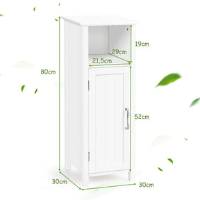 Bathroom Floor Cabinet w/Single Door & Adjustable Shelf, Avoid Tipping Over & Wobbling