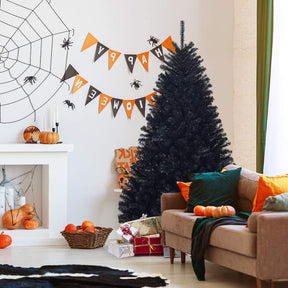 1.8m/2.25M Christmas Tree, Artificial Black Christmas Tree