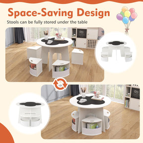 HONEY JOY 5PCS Kids Table and Chair Set
