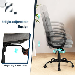 Height-Adjustable Office Chair Ergonomic Computer Armchair w/Rocking Function