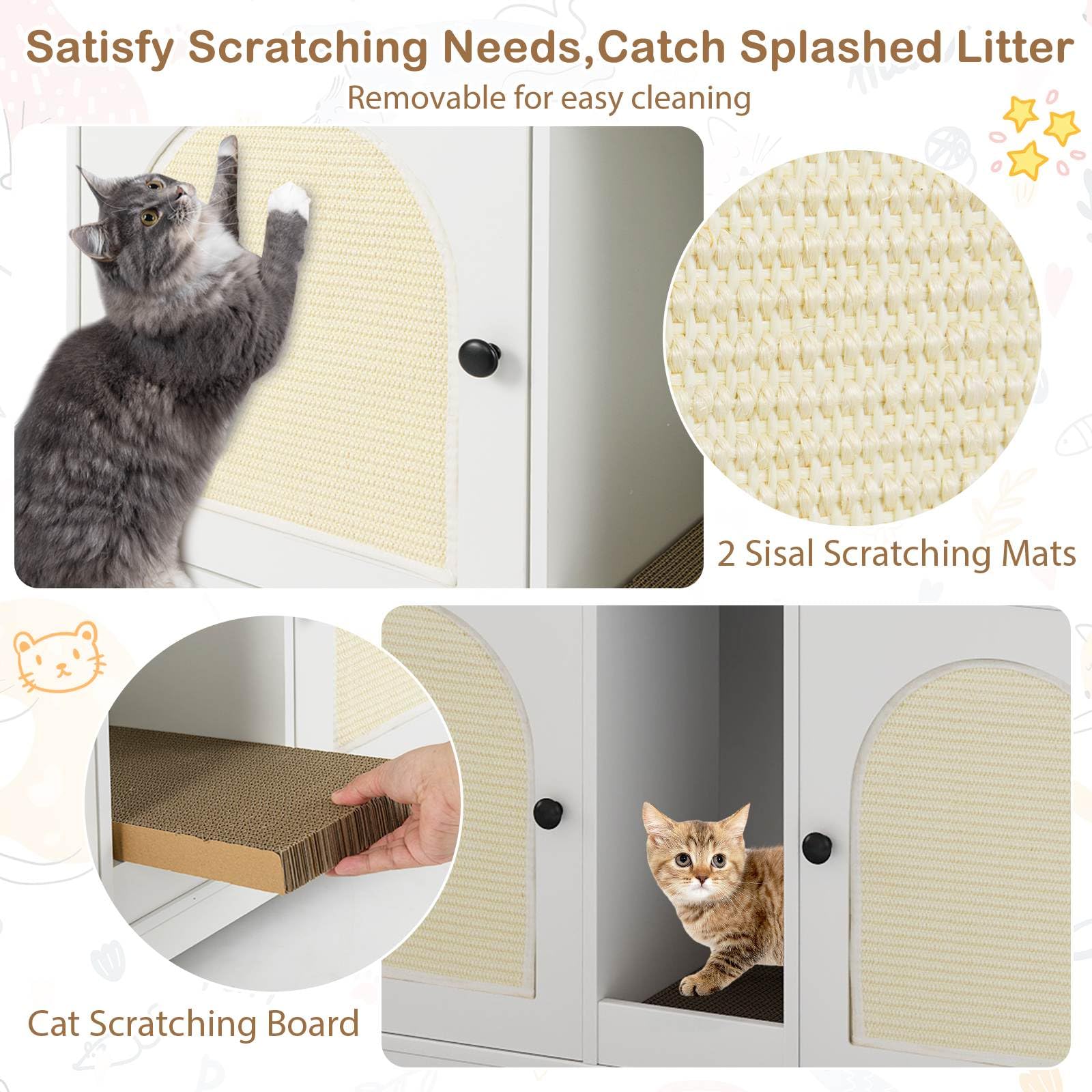 108 cm Hidden Cat Washroom Furniture w/Storage