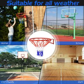 46 CM Basketball Rim Replacement, Heavy-Duty Wall Mounted 18“ Basketball Hoop Net