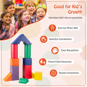 11-Piece Climb and Crawl Foam Block Play Set, Waterproof Foam Climbing Toy Set