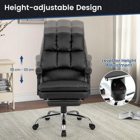 Soft Padded Office Chair, Ergonomic Adjustable Reclining Chair