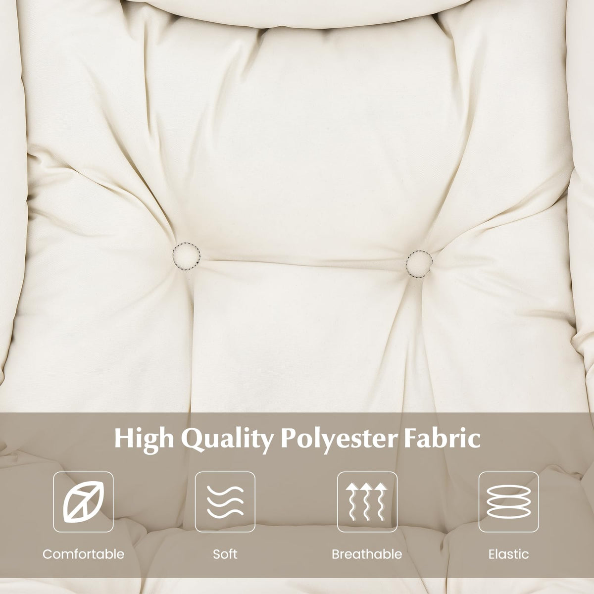 Lazy Chair with Ottoman, Modern Large Accent Chair with Folding Footrest, Head Pillow