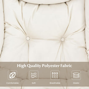 Lazy Chair with Ottoman, Modern Large Accent Chair with Folding Footrest, Head Pillow