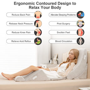 Giantex 6PCS Orthopedic Bed Wedge Pillow Set