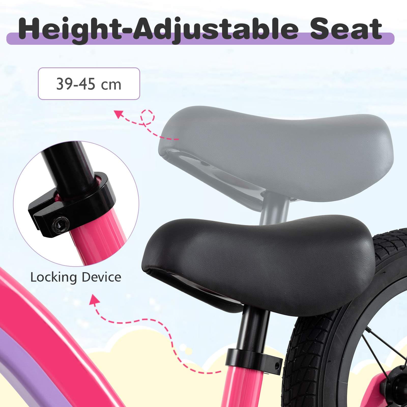 12-Inch Magnesium Alloy Frame Toddler Bike w/Adjustable Seat