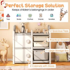 HONEY JOY Kids Toy Storage Organiser, Toy Chest and Bookshelf
