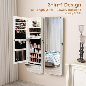 Giantex 120cm LED Jewelry Mirror Cabinet