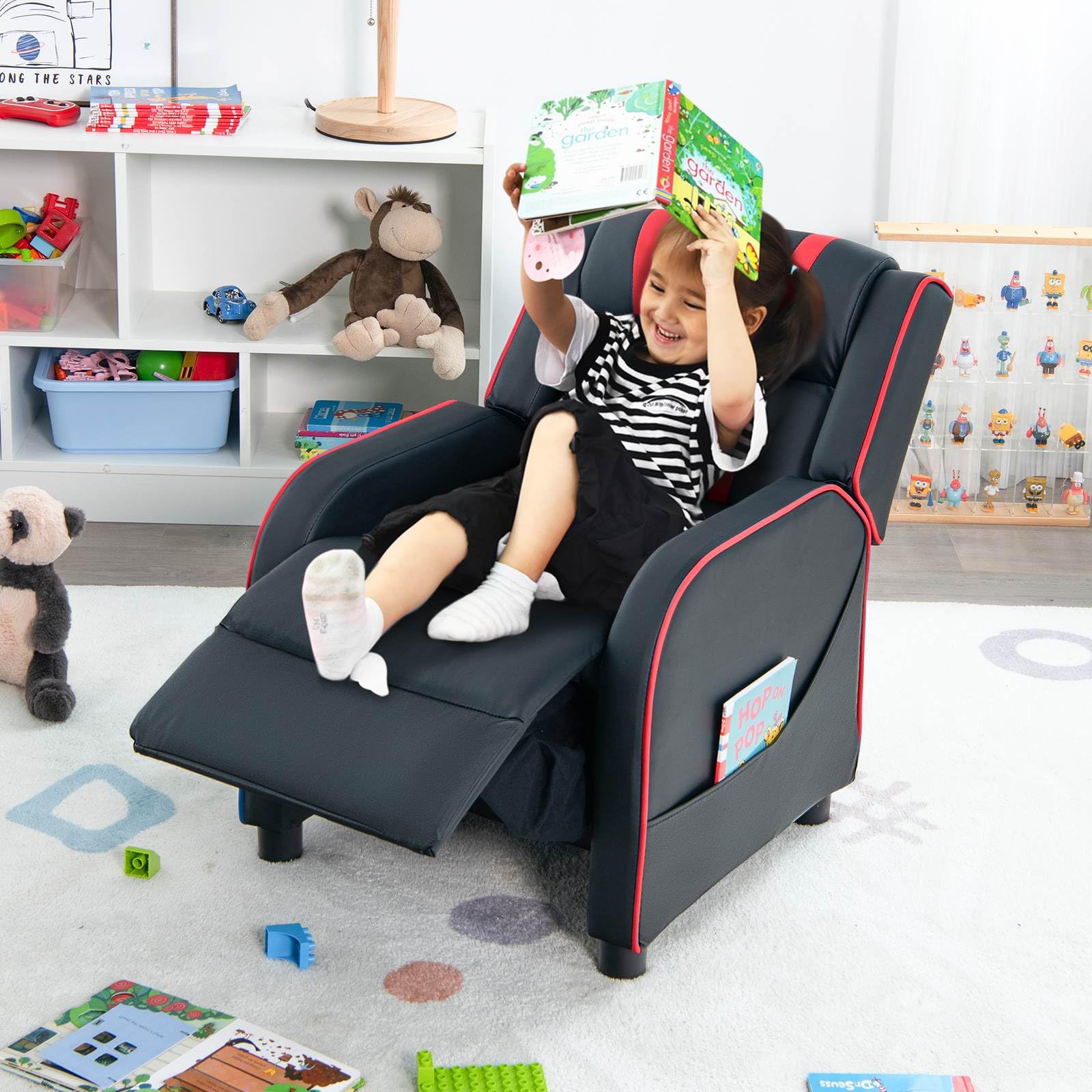 Kids Recliner Chair with Side Pockets
