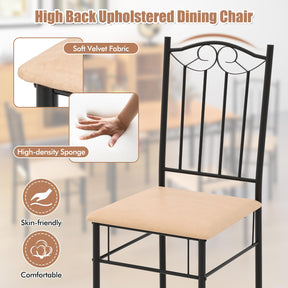 Giantex Dining Table Set for 4 Modern Rectangular Kitchen Table with 4 Cushioned Chairs