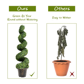 Giantex 118cm Artificial Boxwood Spiral Tree