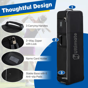 Heavy-Duty 600D Oxford Wear Resistant, Waterproof & Foldable Golf Bag w/ Wheels