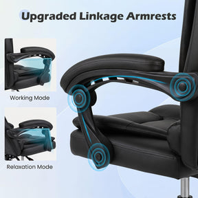 Executive Chair, Big High Back Office Chair with Linkage Armrests, Adjustable Height and Backrest