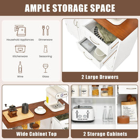 Giantex Kitchen Buffet Cabinet, Modern Storage Cabinet with with 2-Door Cabinet and 2 Drawers