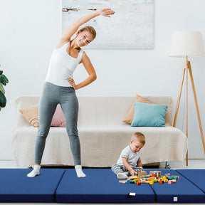 Giantex 10cm Folding Mattress, Portable Sofa Bed Play Mat for Guests Kids