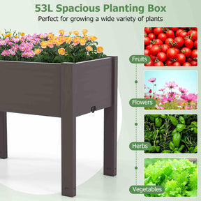 Raised Garden Bed, Self-Watering Planter Box with Water Level Indicator