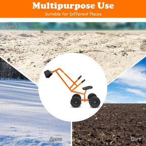 BABY JOY Kids Ride-on Sand Digger with Wheels