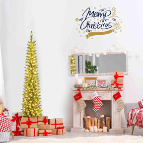 Artificial Christmas Tree with Branch Tips and Warm LED Lights