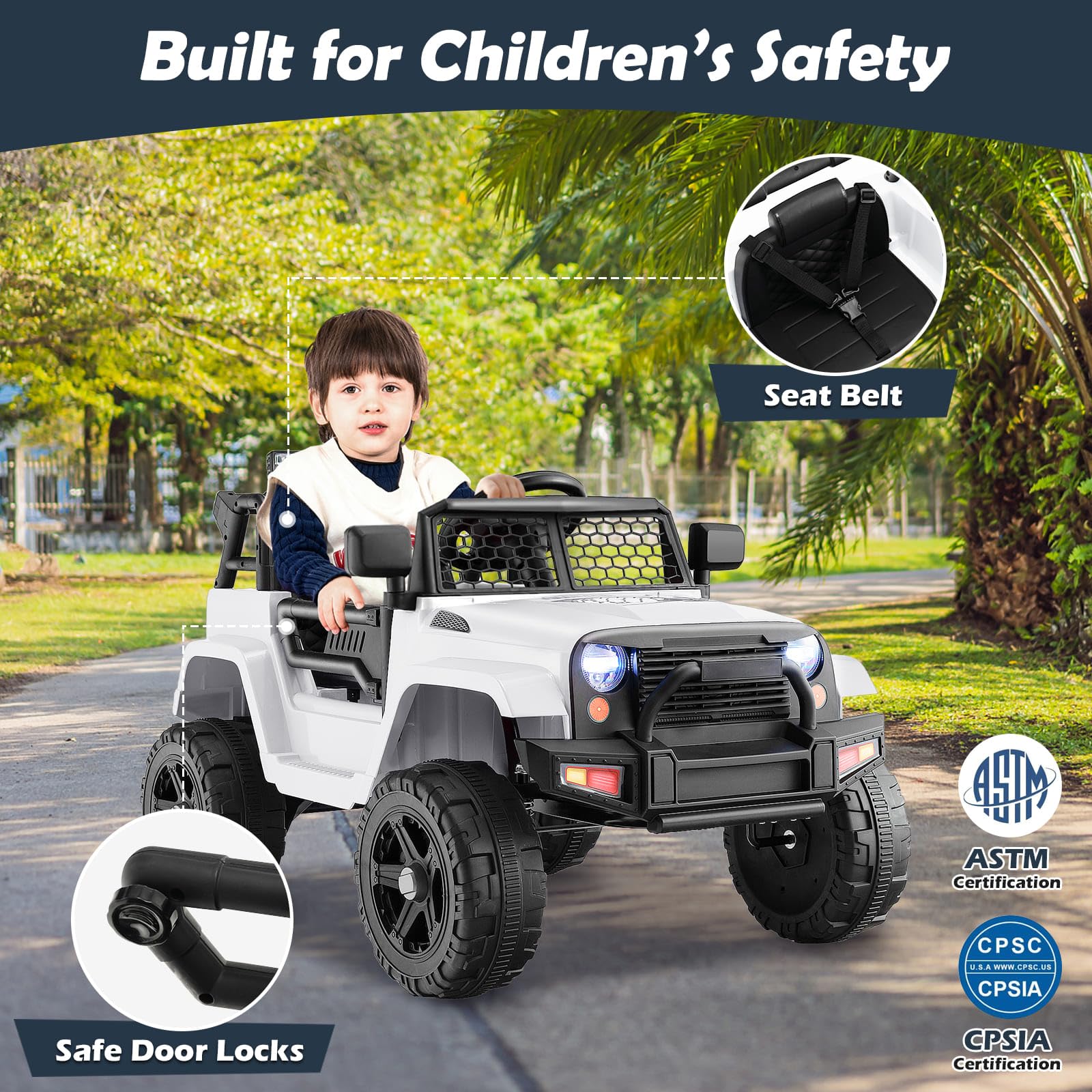 12V Ride On Truck Battery Powered Electric Ride On Car with Remote Control for Kids