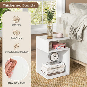 Giantex S-Shaped Side Table for Small Space