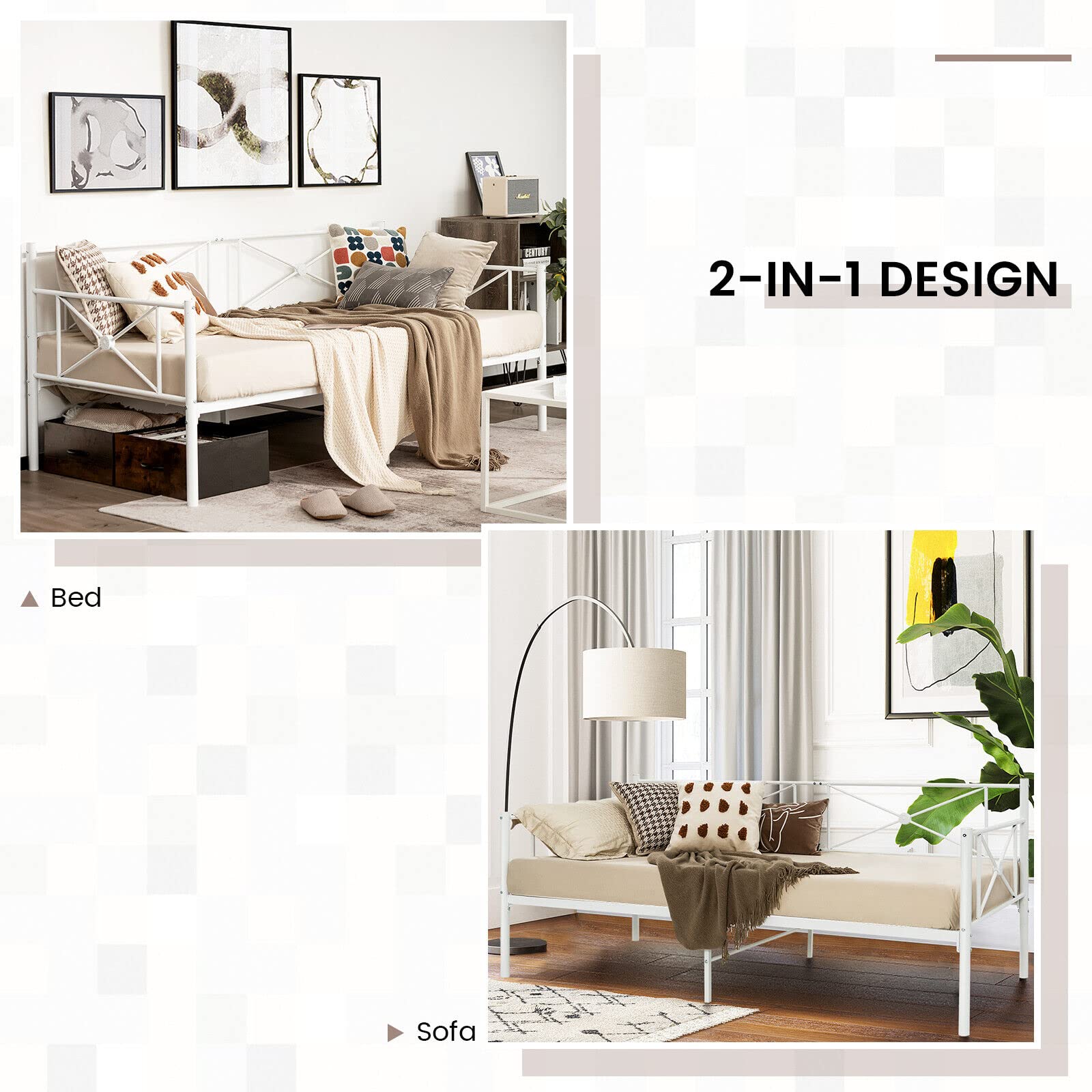Metal Daybed Frame Single Size