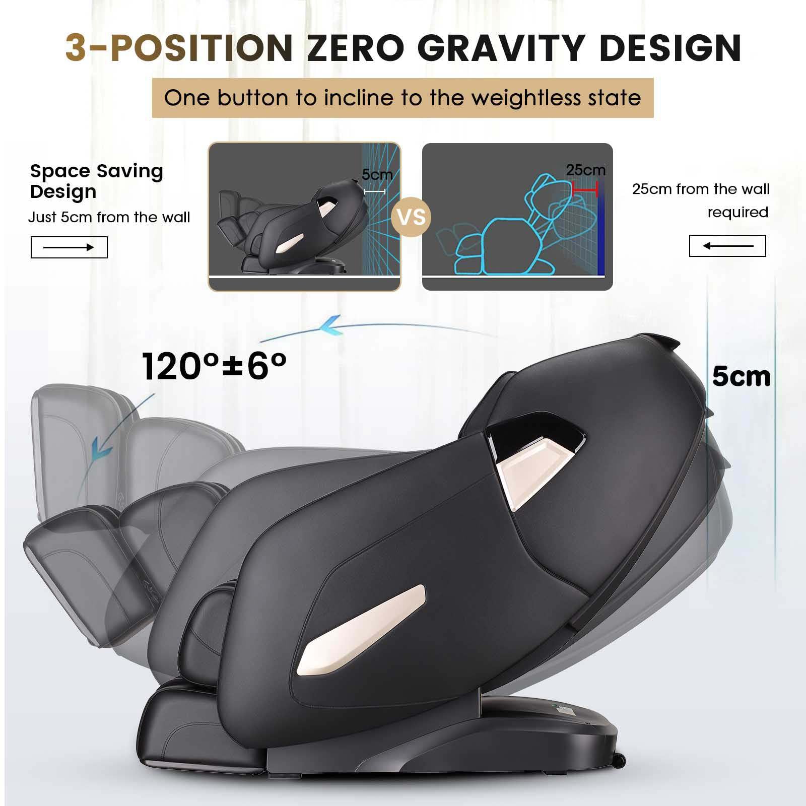SL Track Massage Chair, Zero Gravity Shiatsu Massage Recliner with Full Body Air Bags