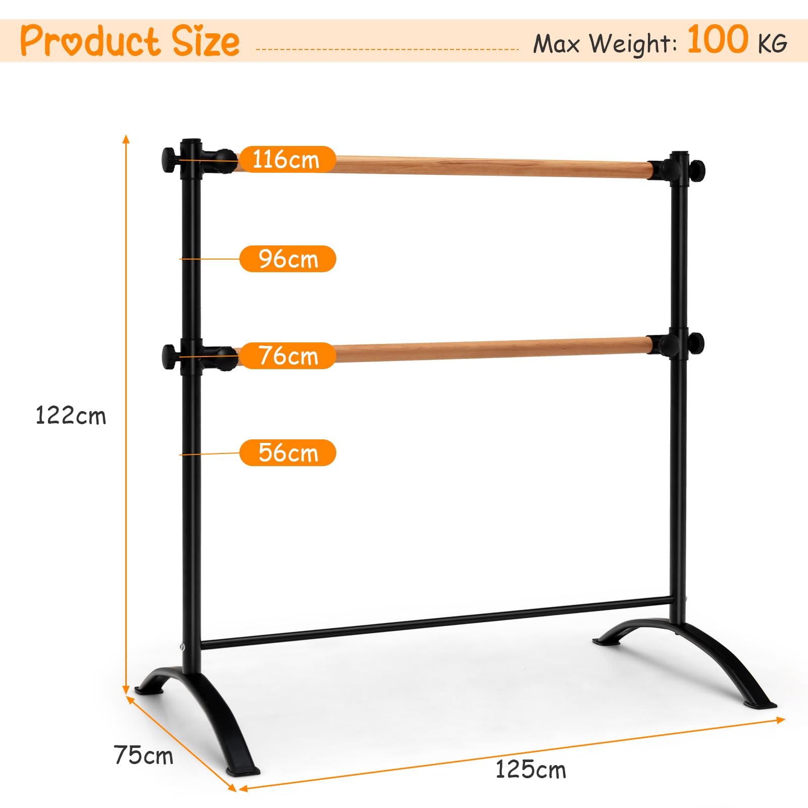 HONEY JOY Portable Ballet Barre