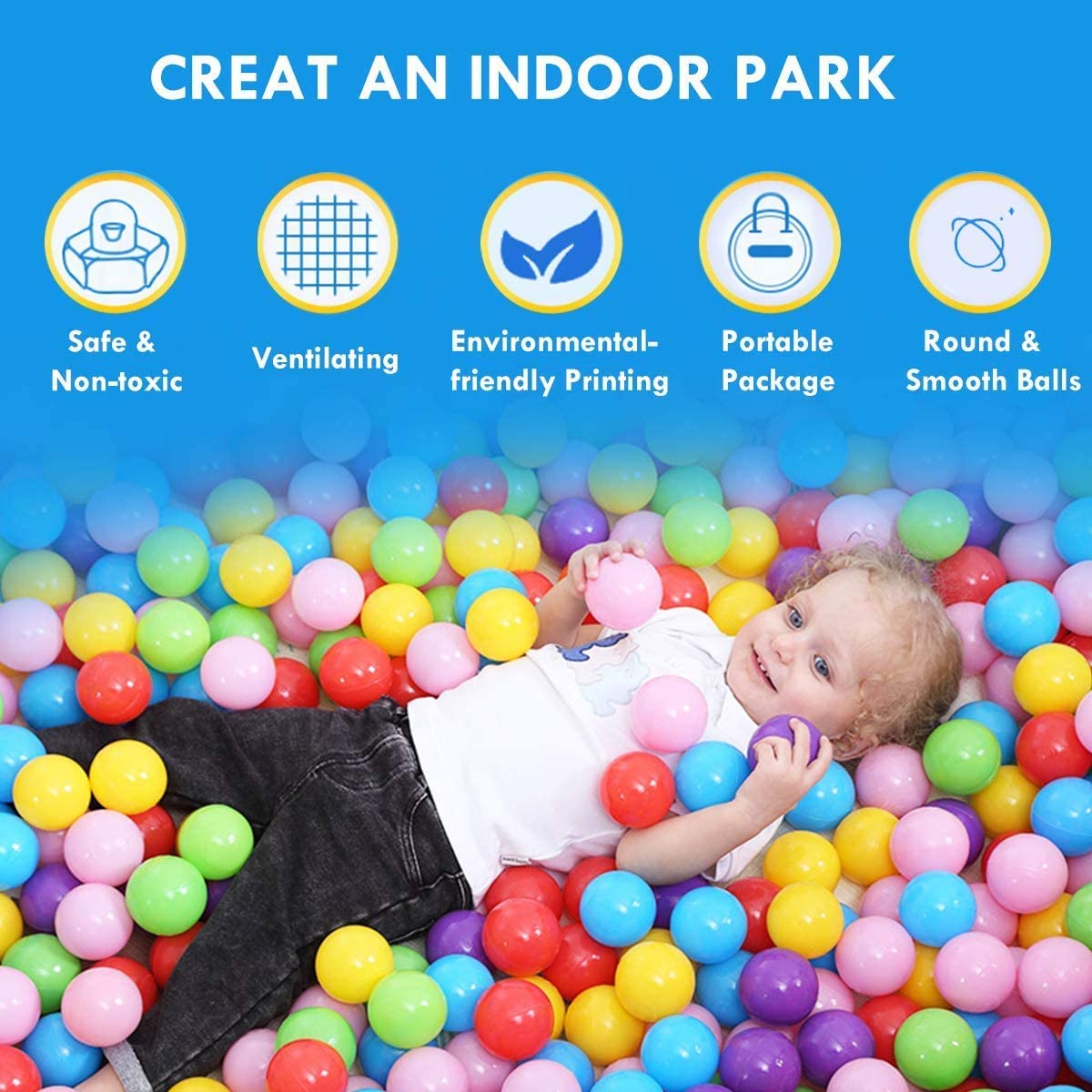 Kids Play House, Children Pop Up Toys Play Tent with 100 Ocean Balls & Carry Bag
