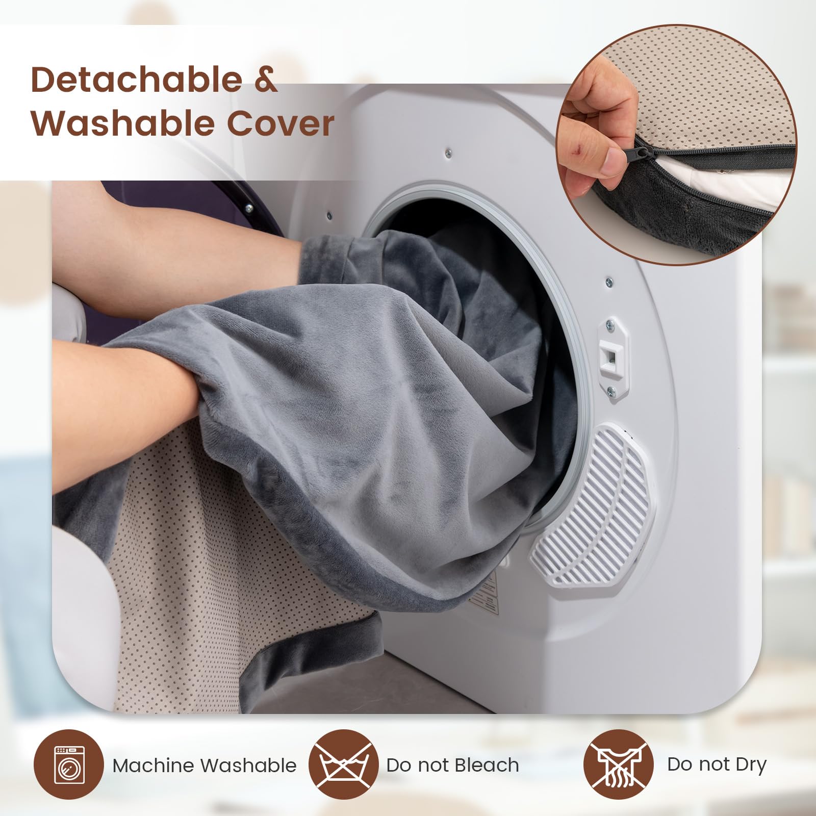 Dog Bed for Large Dogs, Orthopedic Dog Bed with Memory Foam Support, Waterproof Dog Crate Mat with Removable Cover