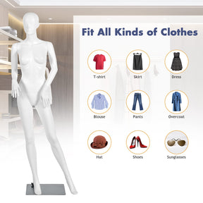 177 cm Female Mannequin, Adjustable & Detachable Manikin with Stable Iron Base
