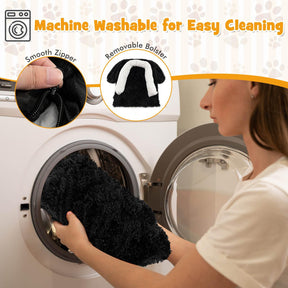 Plush Calming Dog Couch Bed, Dog Sofa Bed for Furniture Protector