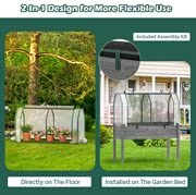 Portable Greenhouse with Roll-Up Zippered Door for Garden