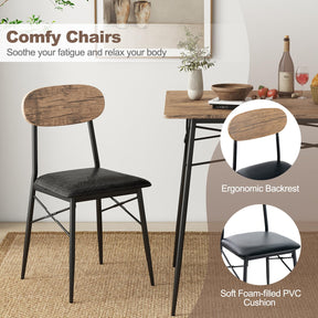 Giantex 4 Piece Dining Table Set w/Bench & 2 Chairs