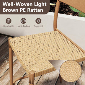 Patio Barstools Set of 2, Outdoor Bar Height Chairs