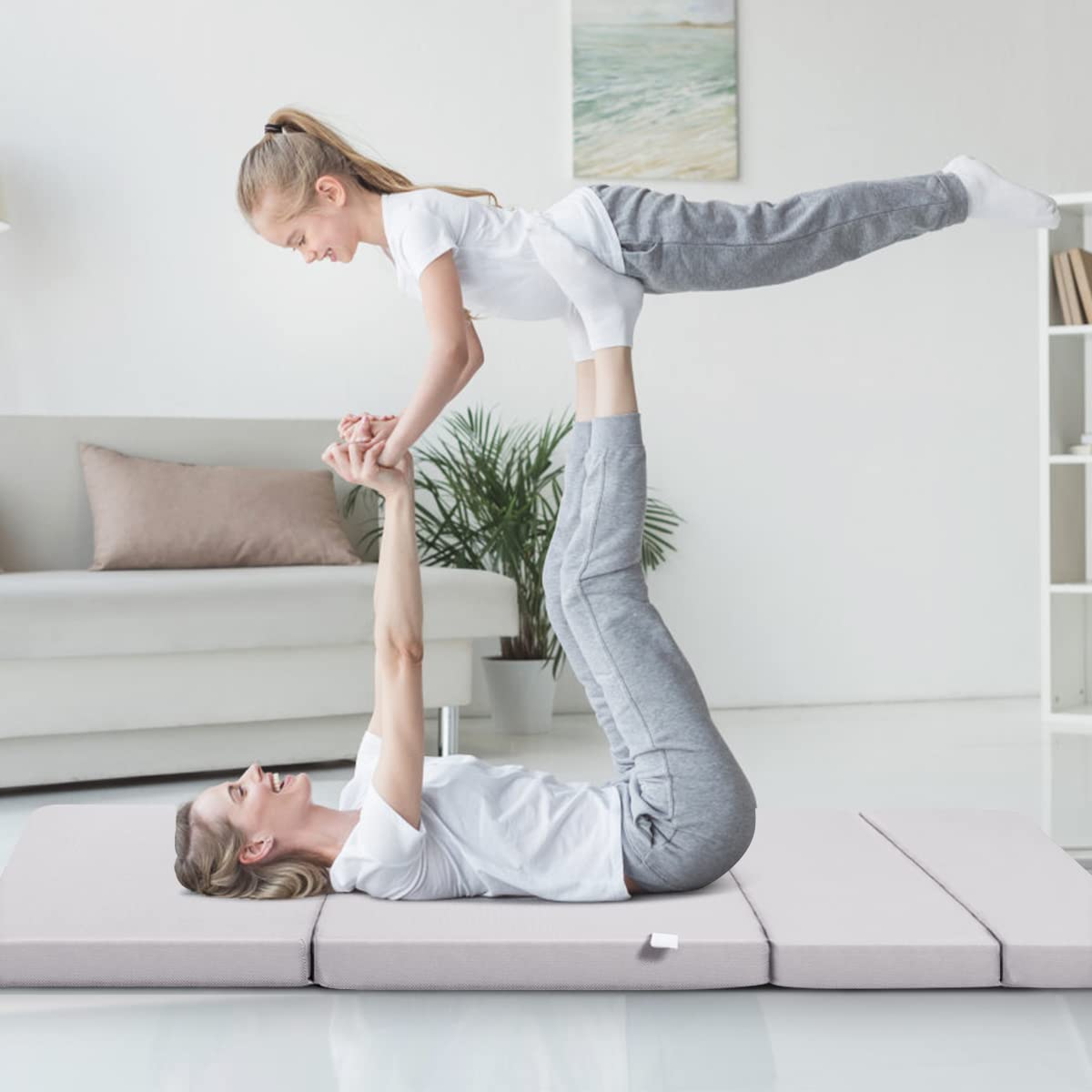 Giantex 10cm Folding Mattress, Portable Sofa Bed Play Mat for Guests Kids