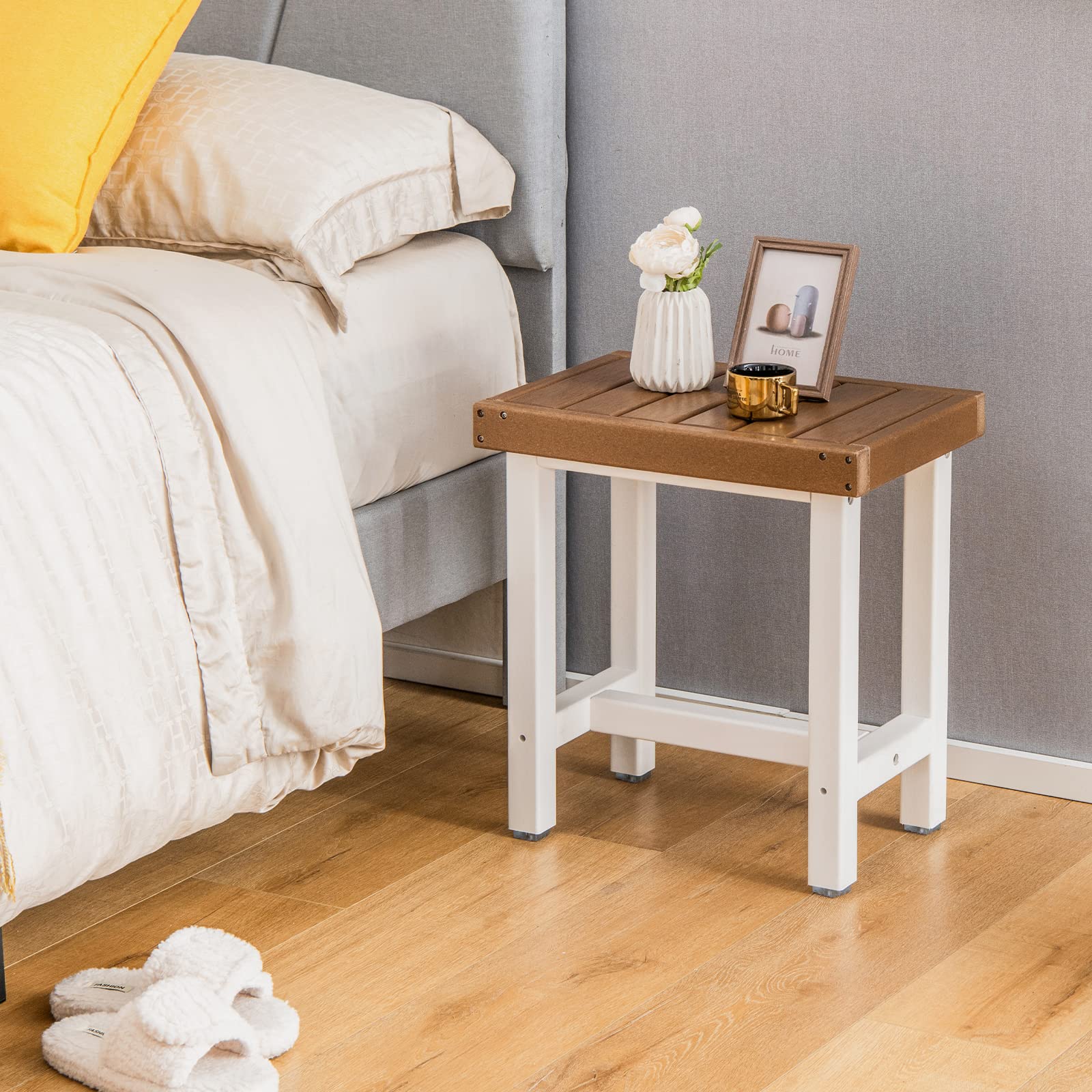 Waterproof Shower Bench, HDPE Inside Shower Seat for Bath Spa & Shaving Legs