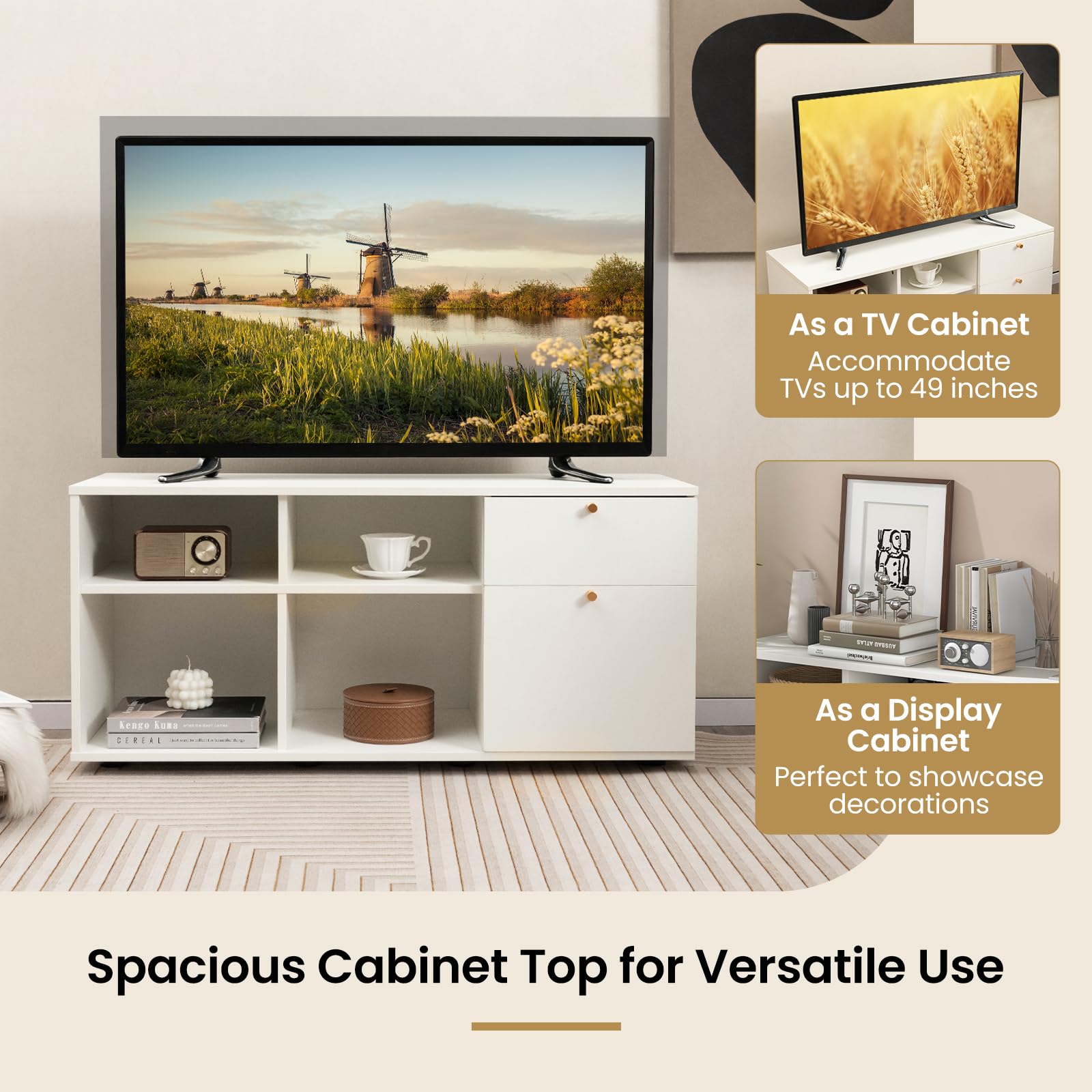 Giantex Storage Cabinet, Entryway Cabinet with 2 Drawers