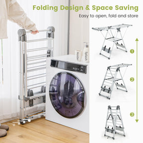 Giantex Clothes Drying Rack, 2-Layer Folding Laundry Drying Rack