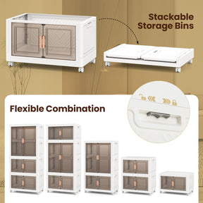 420L Storage Bins with Lid, Portable Plastic Wardrobe Closet Organizer with 10 Hangers