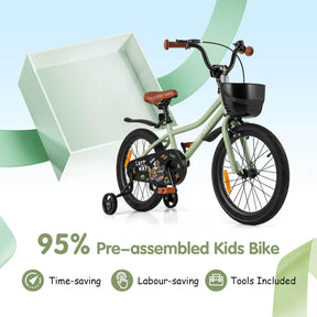 36 cm & 40 cm & 46 cm Kid’s Bike with Training Wheels Adjustable Handlebar & Seat