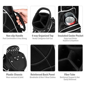 Giantex Lightweight Golf Stand Bag, Organized Golf Club Bag, Easy Carry