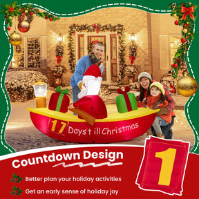 2.1M Long Christmas Inflatables with Navigation Light for Yard