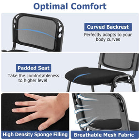 Set of 5 Office Desk Chairs Waiting Room Chair Stackable Reception Guest Chair