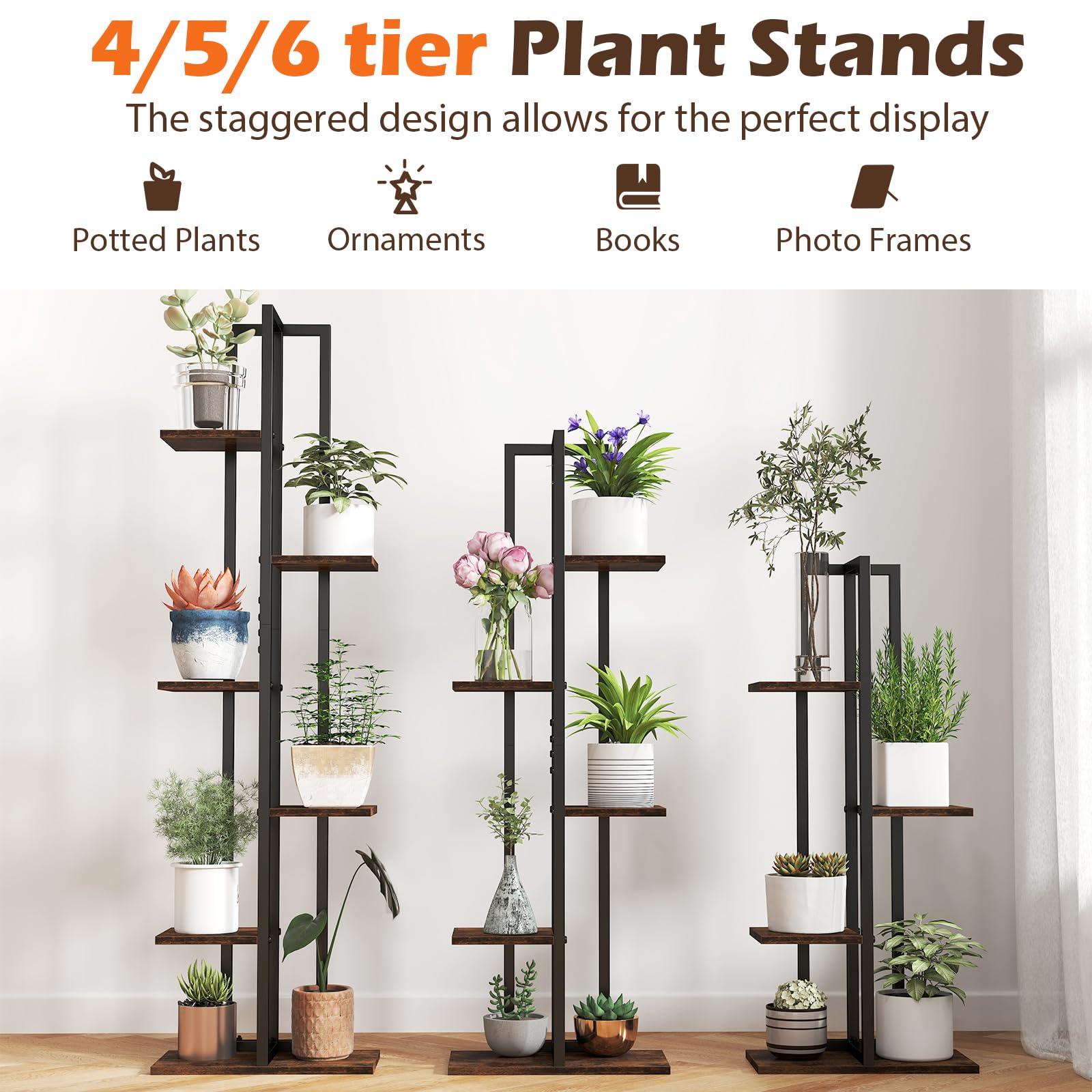 Giantex 3 PCS Plant Stand Indoor Set